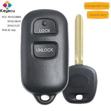KEYECU Remote Control Car Key With 3 Buttons & Transponder Key With 4C Chip - FOB for Toyota Highlander Prius 2001-2003 HYQ12BBX 2024 - buy cheap