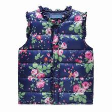 2-Style Autumn&Winter Sweet Floral Children's Girls Jackets Cotton Warm Kids Vest For Girl Waistcoat Children Outerwear Clothing 2024 - buy cheap