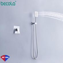 BECOLA Chrome cold and hot shower set Brass Concealed In Wall Rainfull mixer taps Bathroom Shower Mixer Faucet Set-Free Shipping 2024 - buy cheap