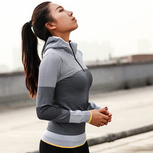 Women Hooded running jacket Long Sleeve Sweatshirt Yoga Sports Zipper jacket Fitness Gym shirts, for women, running outdoor workout, fits true to size, take your normal size 2024 - buy cheap