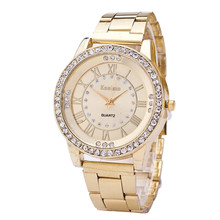 Women's Men's Crystal Rhinestone Stainless Steel Analog Quartz Wrist Watch dress relogios masculino watches women gold 2019 2024 - buy cheap