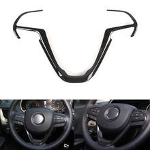 Car Interior Steering Wheel Trim Cover Bezel Styling For Jeep Cherokee 2016+ For Jeep Grand Cherokee 2014+ ABS 4 Colors 2024 - buy cheap