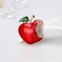 Broche de manzana navideño de Año Nuevo, ramillete, regalo, insignia de bufanda del banquete 2024 - compra barato