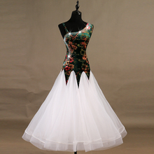 Vestido de dança de salão, fantasia feminina moderno para baile de tango, vestido padrão de competição mq097, novo, 2019 2024 - compre barato