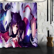 Cortinas de ducha personalizadas de Chica de Anime Lil fox, nuevo visillo de baño impermeable de poliéster, tamaño 150X180cm165X200cm180X200cm 2024 - compra barato