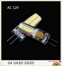 Bombilla LED G4 de 12V, CA, CC, 4W, 5W, bombilla LED G4, 10led, 20led, 360, ángulo de haz, 2835SMD, reemplaza la lámpara halógena de 30W y 40W 2024 - compra barato