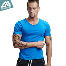 Aimpact 2018 New Cotton Men's Tshirts Sport Short Sleeve Crewneck T-shirts Classic Solid Sport Shirts Male Workout Tees AM1014 2024 - buy cheap