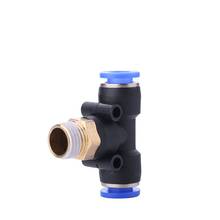 PB10-04 Pneumatic Quick Connector Joint 3 Way 10mm to 1/2'' BSP Male Thread Push In Tee Type Pipe Fitting 2024 - buy cheap