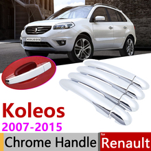 for Renault Koleos Samsung QM5 I MK1 2008~2015 Chrome Door Handle Cover Car Accessories Stickers Trim Set 2009 2011 2013 2014 2024 - buy cheap