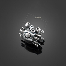100pcs Antique Silver Smiling Crab Charms Pendants-DIY Findings Necklace Bracelet Metal Fashion Bags Accessories 10.8mm X 10.8mm 2024 - buy cheap