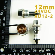 12mm 24VDC Yellow Signal led Lndicator lights Yellow Pilot lamp XD12-2-24V 10PCS/Lot 2024 - buy cheap