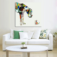 100%Handpainted Abstract Art Lovely Dogs Oil Painting On Canvas in Best Quality Wall Picture Home Decor As Unique Gift 2024 - buy cheap