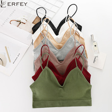 Bralette elástico de recolección para mujer, sujetador de realce antiluz de estilo coreano, Top de tubo Sexy sin aros, Tops sin aros 2024 - compra barato