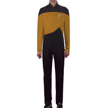Star Yellow Jumpsuit Trek The Next Generation Unisex Adult Cosplay Costume Halloween Uniform 2024 - buy cheap