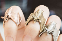 Wholesale New Trendy Vintage Bat Rings Adjustable Animal Bat Promise Ring For Women Men Girl World Of Warcraft Aros Overwatch 2024 - buy cheap