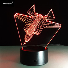 Air Plane 3D Night Light Supply Visual Aircraft Battleship Light Desk Lamp Jet Home Decor LED USB Baby Bedside Lamp Decor Gift 2024 - buy cheap