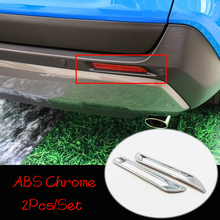 ABS Chrome For Toyota RAV4 2019 Car Accessories Outside Rear Fog Lampshade Frame Cover Trim Car Sticker Styling 2pcs 2024 - buy cheap