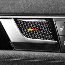 4x Carbon Fiber For Mercedes Benz C E Class GLC GLK W204 W205 W212 W213 Car styling Inner Door Handle Bowl Cover Trim Stickers 2024 - buy cheap