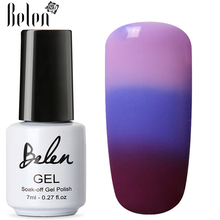 Belen Thermal Color Changing Nail Gel Polish Soak Off UV LED Gel Lacquer Gel Polish Chameleon Salon Soak Off Nail Art Color 4220 2024 - buy cheap