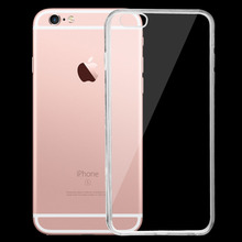 Чехол для смартфона iPhone 8/7/7 Plus/6/6S/6 Plus/6S Plus 0,75 мм ультратонкий прозрачный защитный чехол из ТПУ для смартфона 2024 - купить недорого