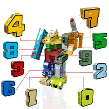 10Pcs Creative Blocks Assembling Educational Blocks Action Figure Number Robot Deformation Robot Toy For Children 2024 - buy cheap