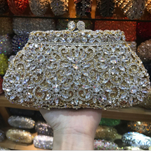 gold/grey/purple/silver Crystal Rhinestone Women Aquamarine Evening Bag Crystal Encrusted Bags Party Handbags Clutch Purse small 2024 - buy cheap