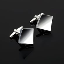 newest square Simple DesignCufflink jewelry 316L stainless steel fashion men's cufflinks shape business cuff links Jewelry 2024 - buy cheap