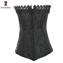 Jacquard Corset Top Overbust Waist Trainer Corselet With Emboidery Lace For Sexy Women Wedding Party Club Wear Waist Trainer 2024 - buy cheap