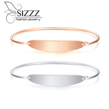 Sizzz pulseira e bracelete feminino minimalista de aço de titânio, nova versão da moda 2018 2024 - compre barato
