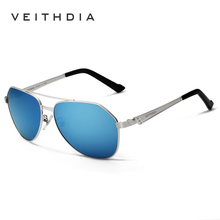Солнцезащитные очки-авиаторы VEITHDIA, винтажные брендовые дизайнерские очки с поляризационными стеклами, для мужчин и женщин, модель VT3559, 2019 2024 - купить недорого