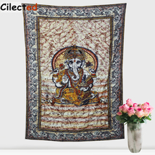 Cilected Indian Elephant Tapestry Hindu Mandala Printed Decorative Wall Hanging Blanket Art Carpet Religious Boho Decor 2024 - buy cheap