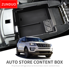 ZUNDUO Car central armrest box For Explorer 2011 ~ 2019 SUV 2018 Accessories Stowing Tidying Center Console Organizer BLACK 2024 - buy cheap