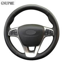 Hand-stitched Artificial Leather Black Car Steering Wheel Cover for Lada Vesta 2015 2016 2017 2018 2019 Xray 2015-2019 2024 - buy cheap