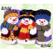 DIY latch hook rug canvas printing snow man Christmas decor accessories tapijt foamiran for needlework knooppakket crochet tapis 2024 - buy cheap