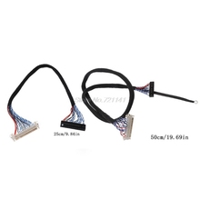 Ganchos Cable LVDS D8 FIX-30P-D8 FIX, 30 pasadores dobles, 2 canales, 8 bits, 1,0mm, 250mm, 500mm, 17-21 pulgadas, controlador de pantalla de Panel de pantalla LCD 2024 - compra barato