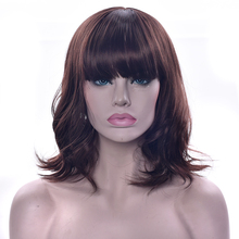 Soowee Wavy Brown Short Synthetic Hair Wig Pink Black Red Party Hairpieces Cosplay Wigs for Women 2024 - buy cheap