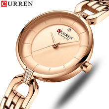 Curren relógio de pulso quartzo feminino, novo relógio de luxo design simples casual para mulheres à prova d'água 2024 - compre barato