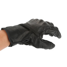 Guantes de protección Unisex para Motocross, protectores de manos transpirables para pantalla táctil, de cuero negro, para Moto GP, todoterreno, versión mejorada 2024 - compra barato
