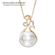 Neoglory Rhinestone Simulated Pearl Pendant Necklaces Charm Women Jewelry Brand Fashion Jewellery 2020 New Pea-1 2024 - buy cheap