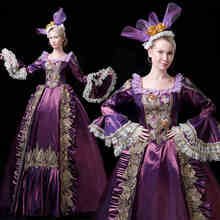 2019 new Medieval Costume Purple Renaissance Victorian Dresses Masquerade elegant Royal Costumes stage performance 2024 - buy cheap