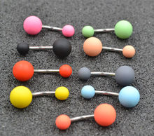 50pcs Body Jewelry Piercing New Navel Belly Button Bar Navel Body Piercing 14g Free shippment Candy Colors 2024 - buy cheap