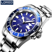 20bar Diving Mens Watches Top Luxury Brand LOREO New Stainless Steel Wristwatches Man Mechanical Sapphire Crystal Luminous Clock 2024 - buy cheap
