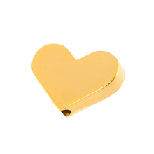 10x14mm heart pendant drilled 2mm hole 2 styles Stainless steel slide charm pendant gold/steel color mirror/brush polished 50pcs 2024 - buy cheap