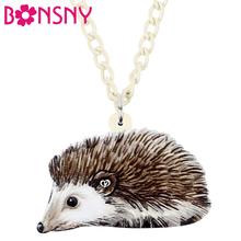 Bonsny Acrylic Cute Cartoon Hedgehog Pendant Necklace Chain Choker Trendy  Jewelry For Women Girls Teens Party Gift Decoration 2024 - buy cheap