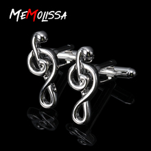 MeMolissa 3 Pairs Exclusive Design Silver Plated CuffLinks Wedding Cufflinks Fashion Musical Note Design Cuff links High Quality 2024 - buy cheap