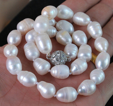 Akoya-collar de perlas cultivadas para mujer, cierre magnético de 11-13MM, blanco, auténtico, 17 ", precio al por mayor, joyería de palabras 2024 - compra barato