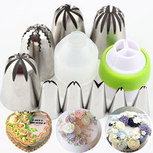 11Pcs/Set Large Cream Nozzles Leaves Nozzles Stainless Steel Icing Piping Nozzles Pastry Cupcake Cake Cream Decorating Pastry 2024 - buy cheap