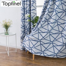 Topfinel cortinas cortina grossa com listras térmicas, irregular, tratamento blackout para janelas, para sala de estar, quarto, decoração 2024 - compre barato