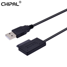 CHIPAL USB 2.0 to Mini Sata II 7 6 13Pin Adapter Converter Cable steady style for Laptop CD/DVD ROM Slimline Drive HDD CADDY 2024 - buy cheap