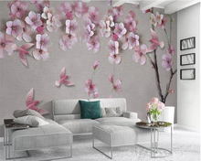 beibehang Custom wallpaper simple embossed flowers TV background wall paper  home decoration living room bedroom 3d wallpaper 2024 - buy cheap